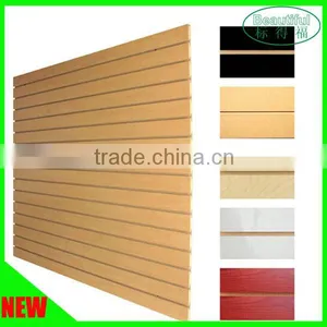 MDF Slatwall Panel / Slot Board for Display Accessories thumbnail-1