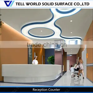 High Glossy White Stand Desk/reception Counter Pictures/reception Desk thumbnail-1