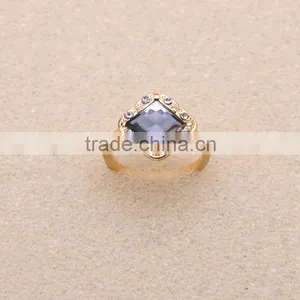 Factory Price Gold Plated Rhinestone Purple Ruby Ring for Women thumbnail-3