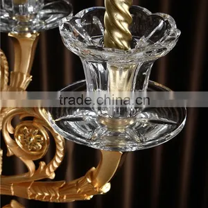 Wedding / Home Decorative 5 Golden Arms Crsytal Candelabra thumbnail-4