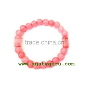 Rose Quartz Beaded Bracelets : India Chakra Bracelet Wholesaler thumbnail-1