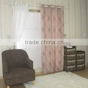 New Arrival 100% Polyester Linen Like Jacquard Curtain & Curtain Fabric thumbnail-1