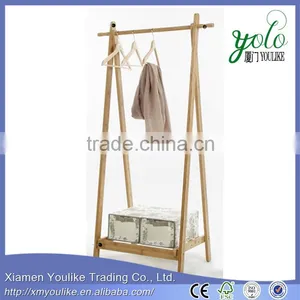 Hot Sale Heated Wooden Coat Rack Wooden Bamboo Clothes Tree thumbnail-1