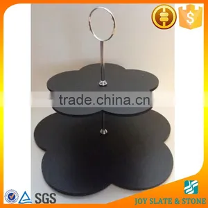 Natural Black 2 Tier Slate Cake Stand thumbnail-3