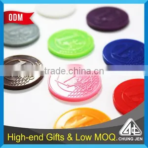 Customized Plastic/metal Embossed Soft Cloisonne Shopping Coin thumbnail-6