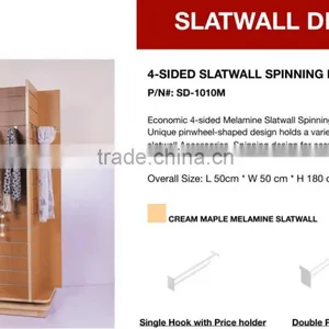 4-Sided Rotating Gondola Shelving Tower MDF Slatwall Display thumbnail-2