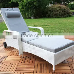 Poly Rattan Beach Sun Lounger Furniture Alu Frame With Powder Coated thumbnail-1
