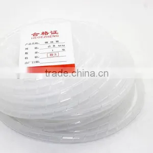 Competitive Price White Diameter 6mm 33Ft.(10M) Spiral Cable Wire Wrap Tube PC Manage Cord thumbnail-2