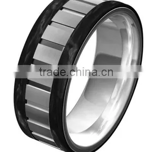 Factory Direct Wholesale Jewelry Ring Carbon Fiber Ring Tungsten Carbide Ring Men thumbnail-3