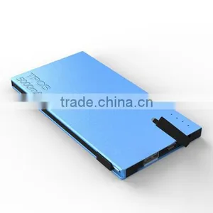 Family Use Ultra Slim Aluminum Case Charge Power Bank 5000mAh for Smartphones thumbnail-2