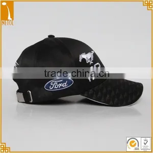 Cheap High Quality Custom 6 Panel Black 100%cotton Embroidered Character Baseball Cap Wholesale thumbnail-3