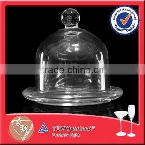 Bread/Cake/Cheese Glass Plate With Glass Cover thumbnail-1