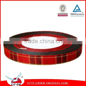 2015 Direct Factory Garment or Gift Packing Plaid Ribbon /tartan Ribbon thumbnail-1