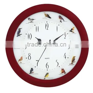 12" Bird Sound Wall Clock thumbnail-1