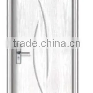 Modern House Pvc Bathroom Door Price India Flat Wood Door thumbnail-5