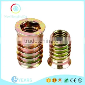 Odm Good Quality Zinc Alloy Colorful Furniture Wood Insert Nut thumbnail-4