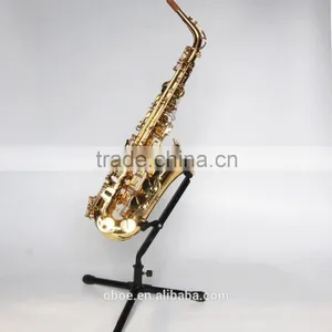 High Class Hot Sale Eb Gold Lacquer Alto Saxophone thumbnail-1