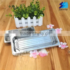 SM1-1102H Silvery Color Rectangle Food Tray for Sushi thumbnail-1