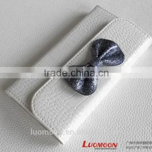 Luxury Crocodile Leather Vein Butterfly Knot Case for S4 S5 S6 thumbnail-4