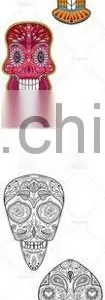 Exported Wholesale Body Fashion Water Skull Temporary Tattoo Sticker thumbnail-5
