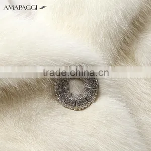 Wholesale Short White Mink Fur Leisure Coat for Women thumbnail-3