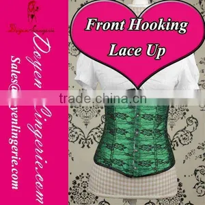 2014 New Arrival Strapless Lower Green Burlesque Corset DH7313 thumbnail-1
