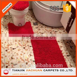 Washable Shiny Chenille Non Slip 3 Pieces Bathroom Floor Mat Sets thumbnail-6