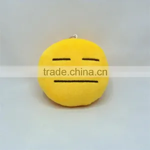 New Emoji Keychain PP Cotton Plush Custom Pendant Keychain Yellow Cushion Emoji Pendant Emoji Keychain thumbnail-6