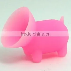 Hot-selling Custom Pig Animal Shaped Silicone Smartphone Sucker Stand thumbnail-1
