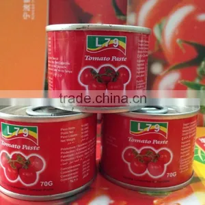 Manufacturer 28%-30% Natural Canned China Tomato Paste 70g Tin Factory Double Concentrated thumbnail-1