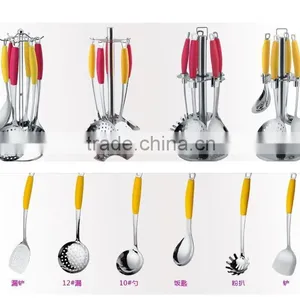 2015 High Quality Cutlery Kitchenware With Silica Gel Handle Korean Kitchen Tools/modern Kitchen Designs 7PCS/SET S34 thumbnail-3
