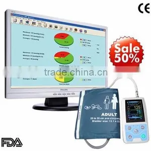 2015 New Color Big LCD Ambulatory Blood Pressure Monitor With English and Spanish Software thumbnail-1