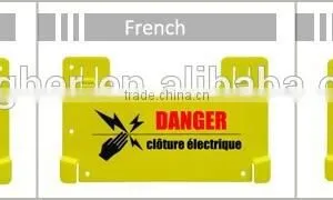 Home Security Electric Fence System In Use Warning Yard Fence Post Signs Lot thumbnail-2