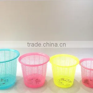 Durable Plastic Mesh 14L Waste Bins Perforated Plastic Trash Can thumbnail-3