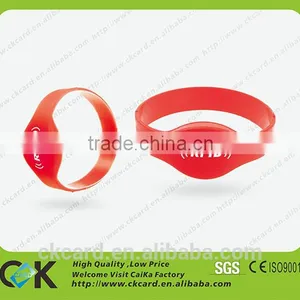 Red/Yellow/Blue/Green Silicone RFID Wristband for Indentification thumbnail-1