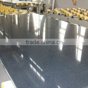 Factory Supply Wholesale Crystal Sparkle Mirror Black Artificial Quartz Stone Slab thumbnail-2