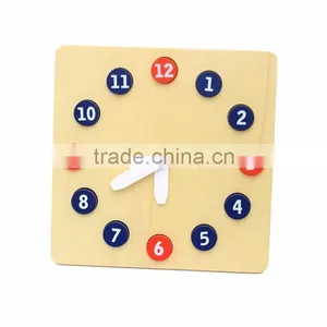Educational Wooden Toy Professional Montessori Material Basswood Activity Clock thumbnail-2