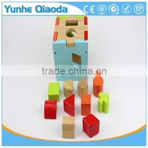 Colorful Cube For Shape Sorter Cognitive And Matching Wooden Toys thumbnail-5