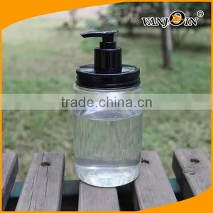 Factory Price 18OZ Empty Clear Round Plastic Mason Jar With Pump Spray Cap thumbnail-1