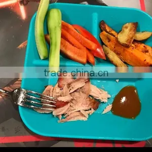 100% BPA Free Microwaveable Dishwasher Safe Silicone Plates For Baby&Kids&Children thumbnail-4