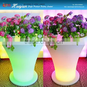 PE Plastic Led Flower Pot Decorative Restaurant thumbnail-4