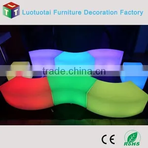 Hot Sale LED Curved Chair Snake Bar Chairs for Nightclubs thumbnail-2