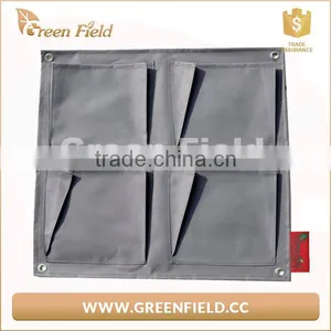 Wholesale Living Wall Felt Planter Bag Garden Green Wall 4 Pockets Hanging Vertical Wall Garden Planter thumbnail-2
