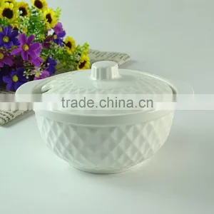 New Design White Porcelain Soup Tureen With Lid thumbnail-1