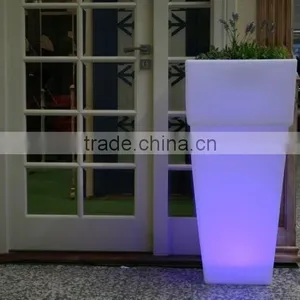 FO-9530 LED Illuminate Flower Planter, Home Ornaments Flower Pots, Tall Flower Vase thumbnail-1