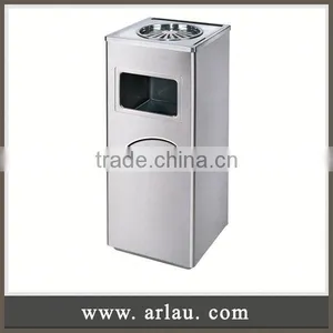 Arlau Outdoor 2 Compartment Garbage Bin,Recycled Dustbin,Street Garbage Bin For Sale thumbnail-1