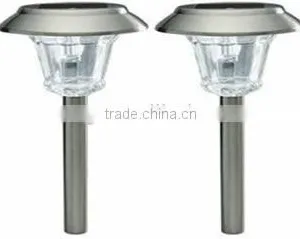 2-PC STERLING Stainless Steel Solar Landscape Path Light thumbnail-1