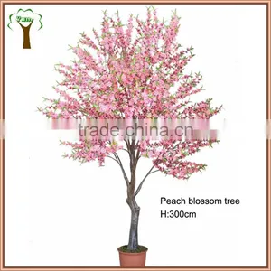 10' High Plastic Peach Blossom Flowering Tree thumbnail-1