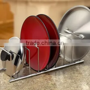 Hot Sale Kitchen Storage Shelve Pot Lid Rack Organizer thumbnail-2
