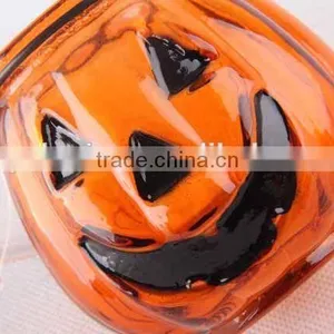 Portable Pumpkin Shaped Glass Candle Holder thumbnail-3